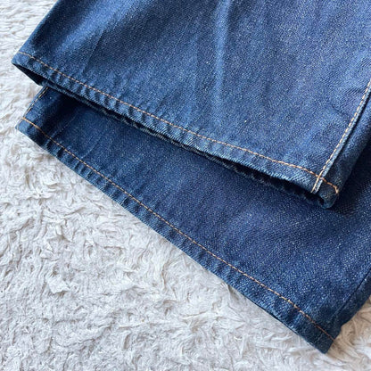 45R 極美品 45R 熨斗目シャルロットパンツ 29 濃紺