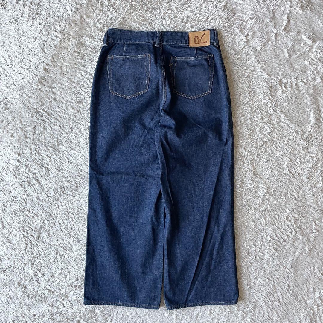 45R 極美品 45R 熨斗目シャルロットパンツ 29 濃紺