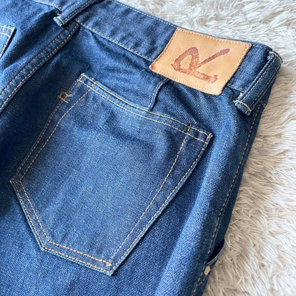 45R 極美品 45R 熨斗目シャルロットパンツ 29 濃紺