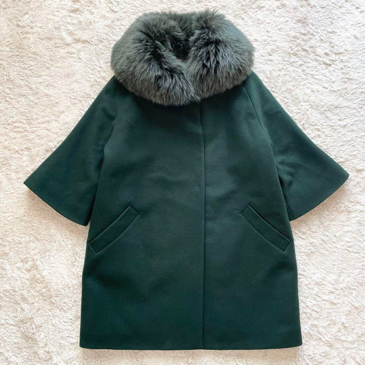 ヘルノ 希少 美品 HERNO 2way フォックスファー インナーダウンウールコート