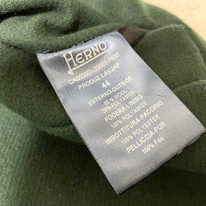 ヘルノ 希少 美品 HERNO 2way フォックスファー インナーダウンウールコート