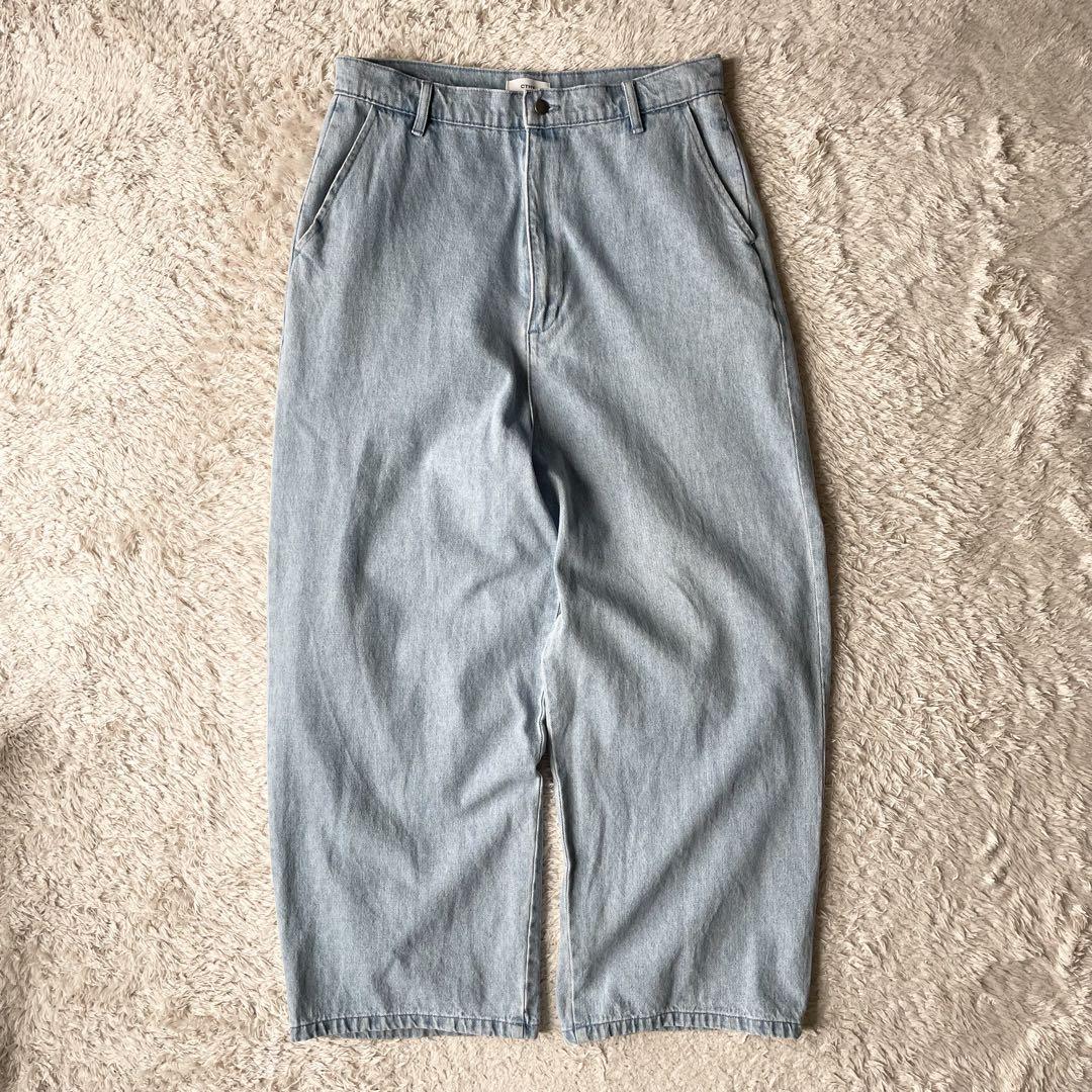 CTHY 美品 12OZデニムセンタープレスワイドスラックス XL 極太