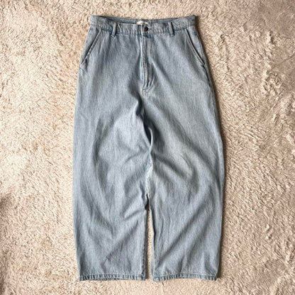 CTHY 美品 12OZデニムセンタープレスワイドスラックス XL 極太