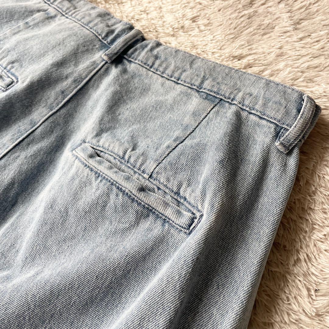 CTHY 美品 12OZデニムセンタープレスワイドスラックス XL 極太