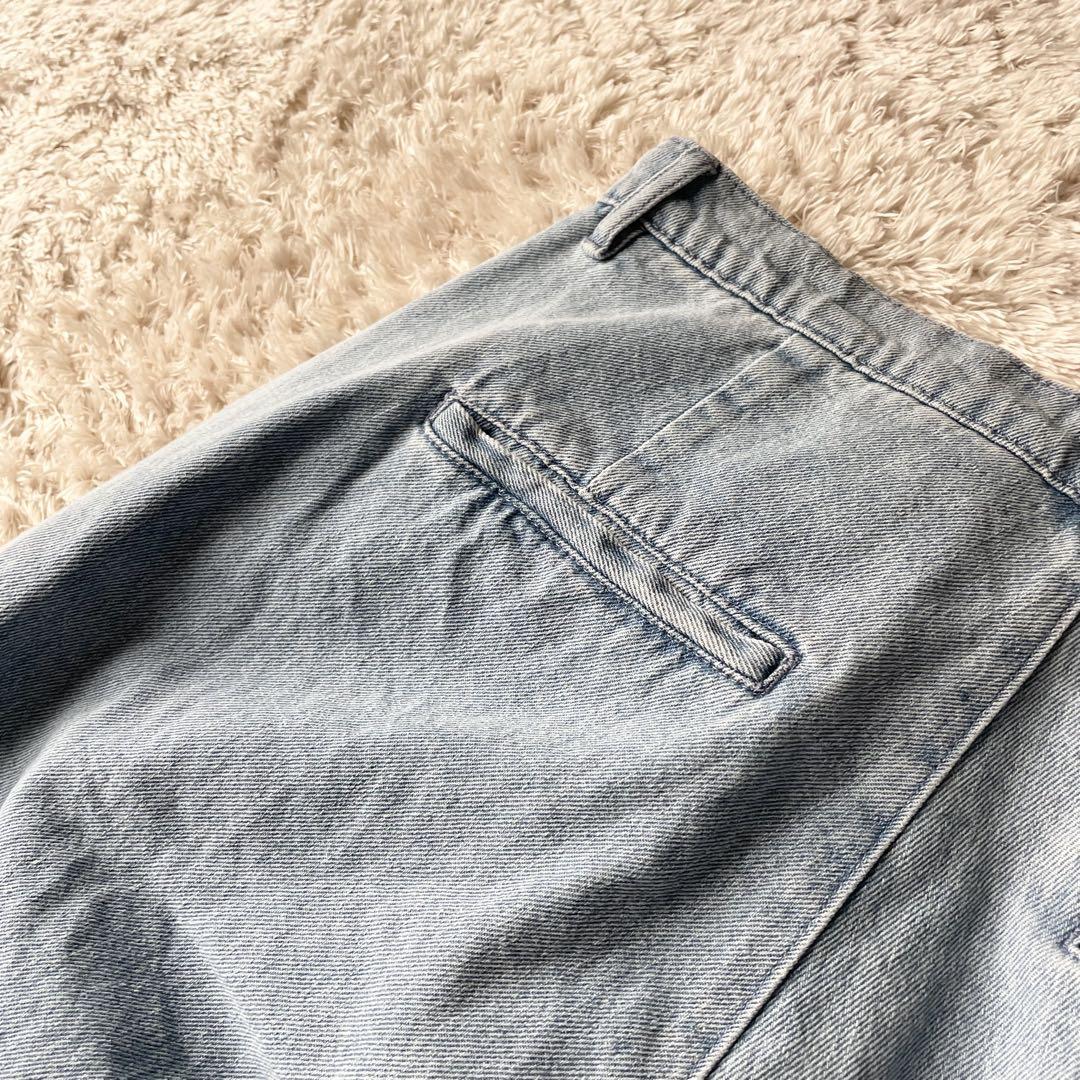 CTHY 美品 12OZデニムセンタープレスワイドスラックス XL 極太