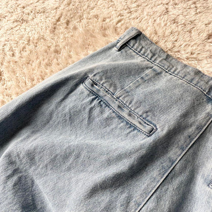 CTHY 美品 12OZデニムセンタープレスワイドスラックス XL 極太