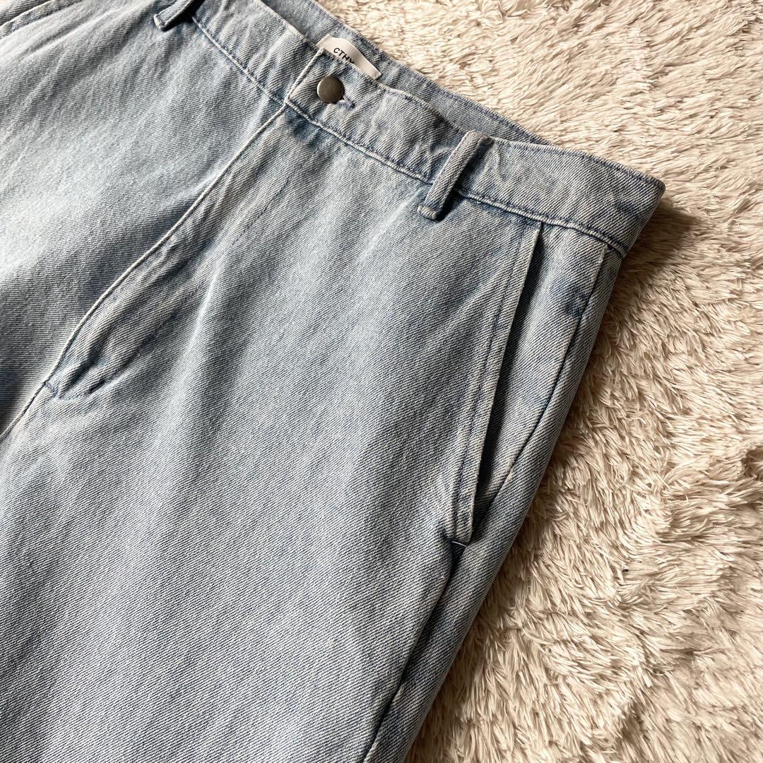 CTHY 美品 12OZデニムセンタープレスワイドスラックス XL 極太