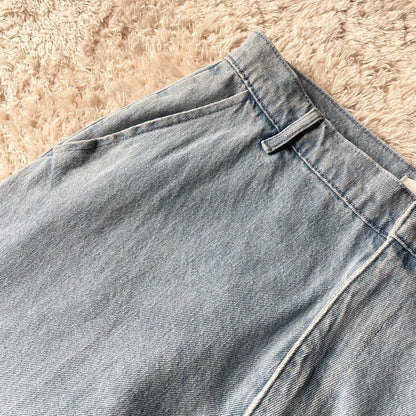 CTHY 美品 12OZデニムセンタープレスワイドスラックス XL 極太