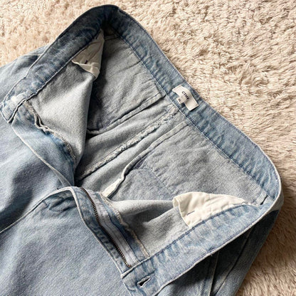 CTHY 美品 12OZデニムセンタープレスワイドスラックス XL 極太