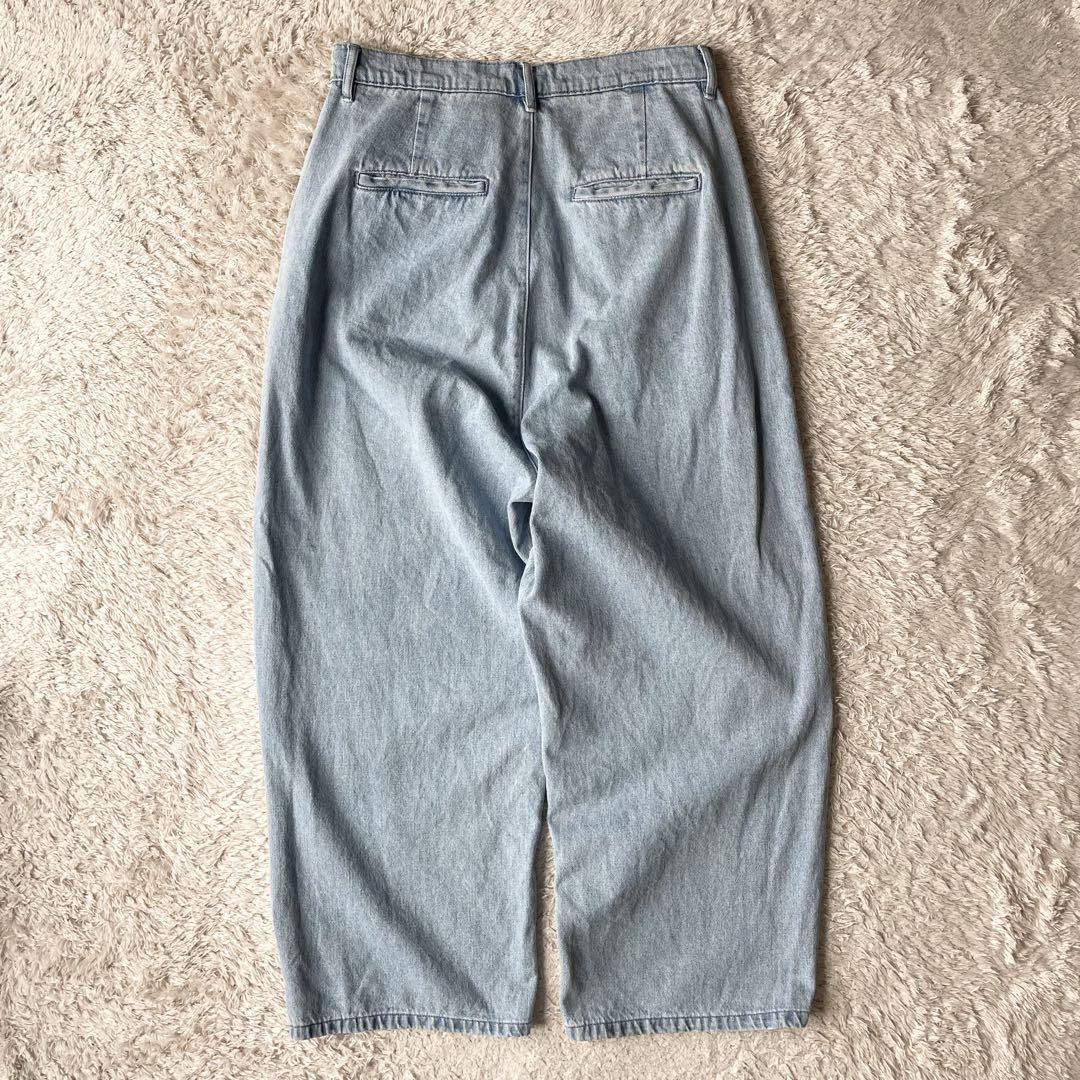 CTHY 美品 12OZデニムセンタープレスワイドスラックス XL 極太