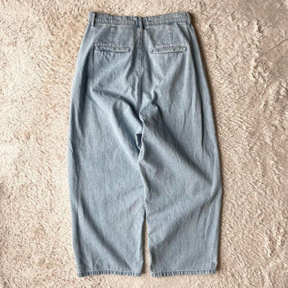 CTHY 美品 12OZデニムセンタープレスワイドスラックス XL 極太