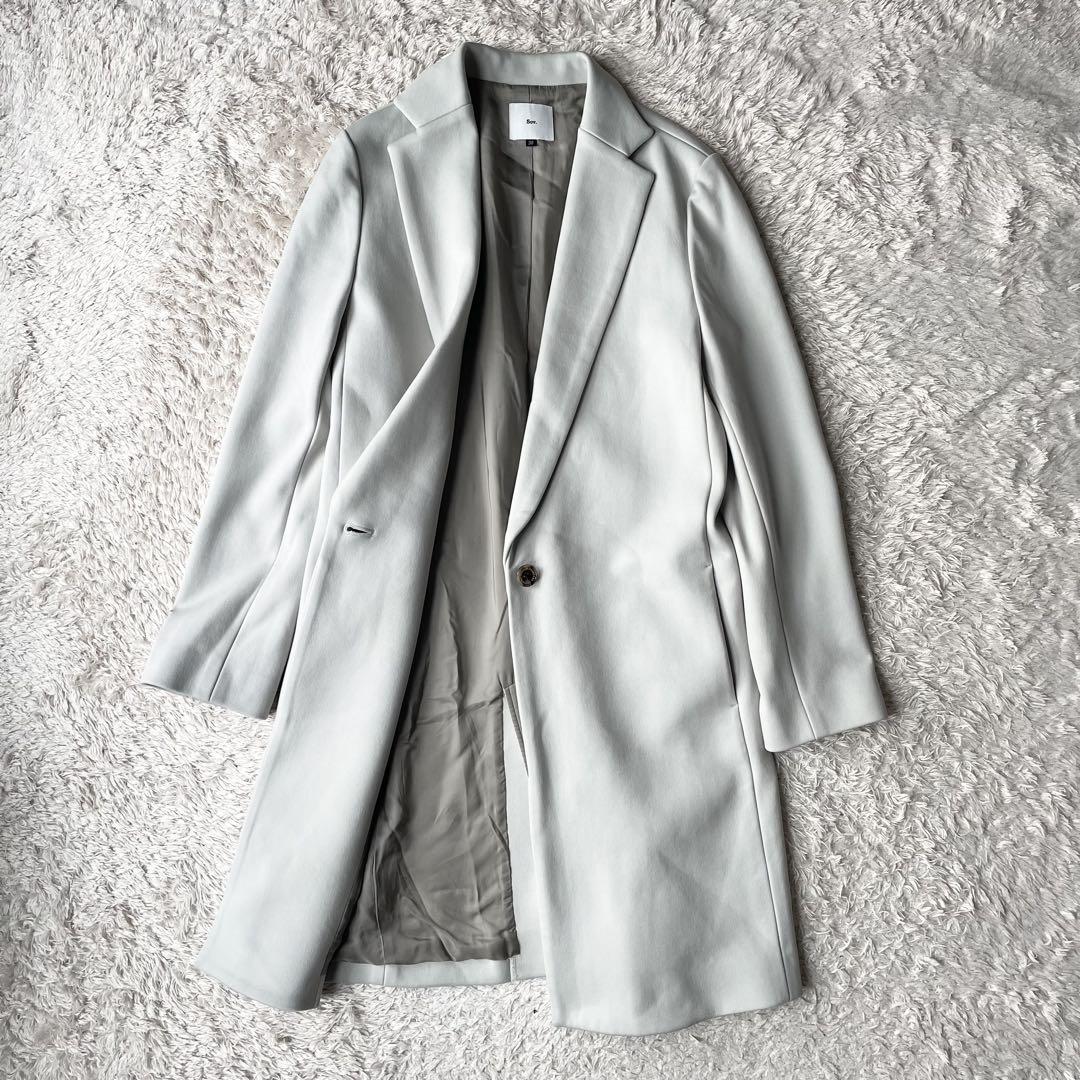 sov. 極美品 ナイロンチェスターコート 38 ライトグレー