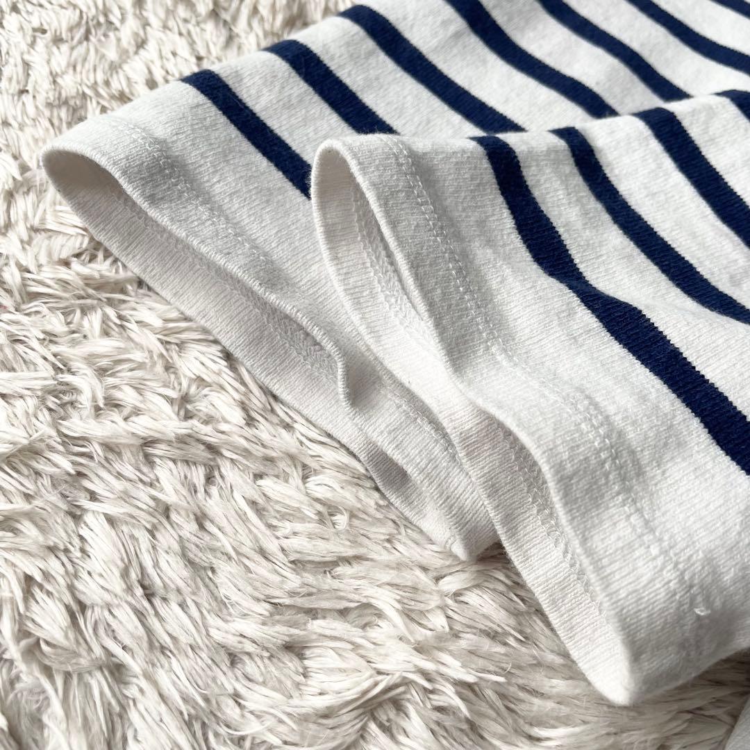 フレームワーク 美品 framework バスクシャツ ワイド F 白紺ボーダー