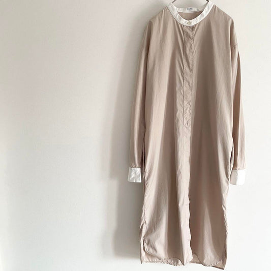 バルバ 極美品 BARBA シャツ ワンピース 前開き バンドカラー