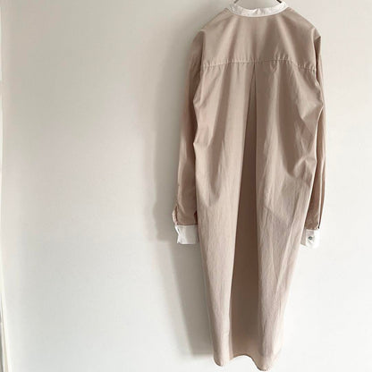 バルバ 極美品 BARBA シャツ ワンピース 前開き バンドカラー