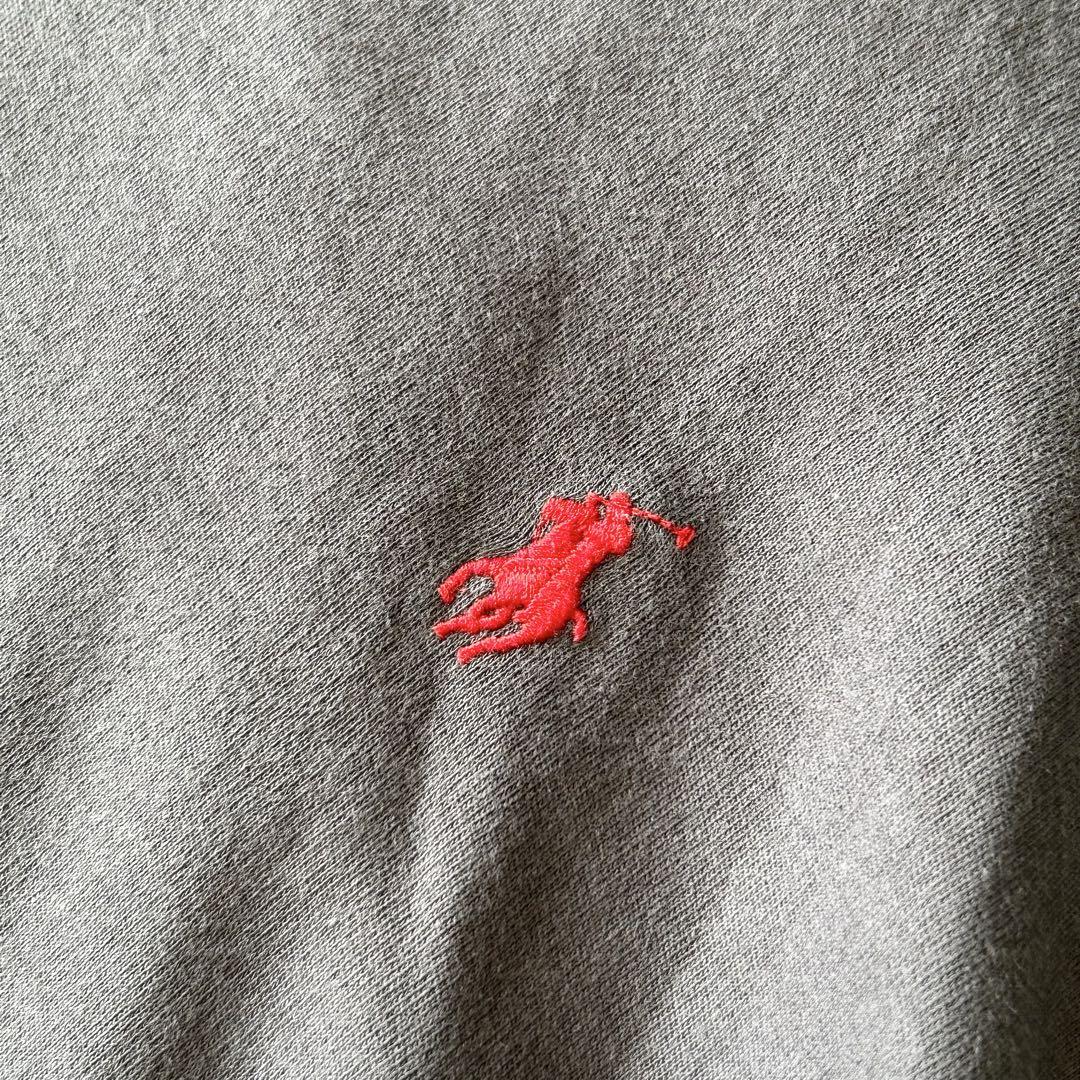 ラルフローレン 美品 現行 L/S polo shirt XL grey