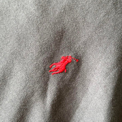 ラルフローレン 美品 現行 L/S polo shirt XL grey