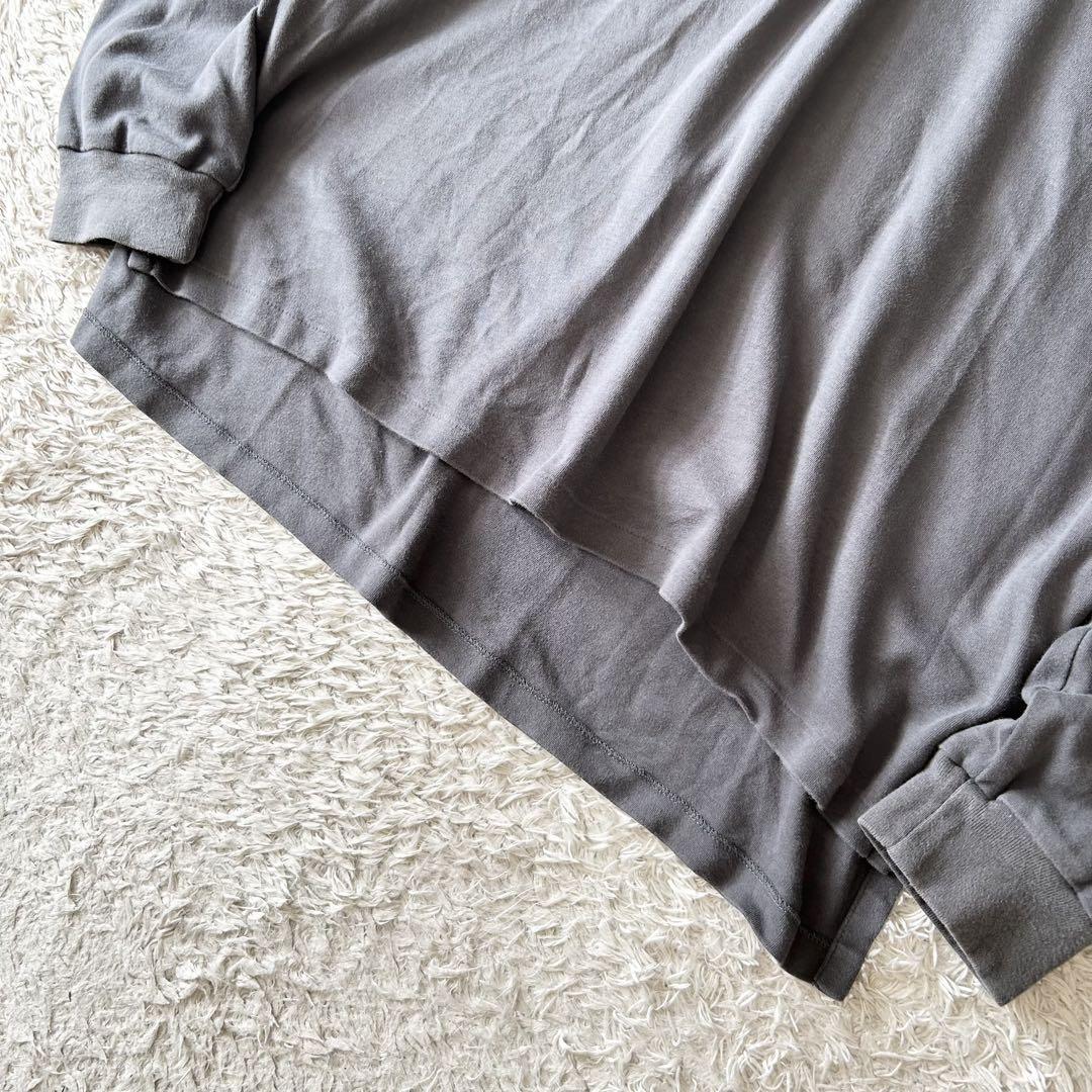 ラルフローレン 美品 現行 L/S polo shirt XL grey