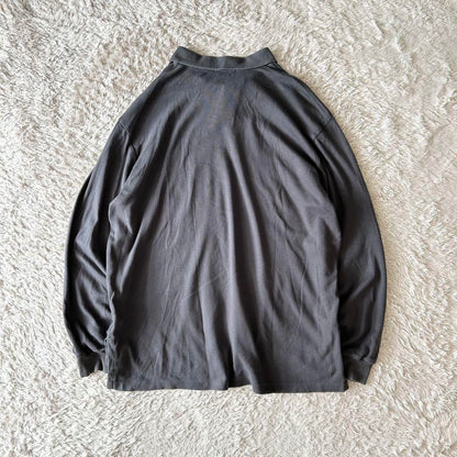 ラルフローレン 美品 現行 L/S polo shirt XL grey