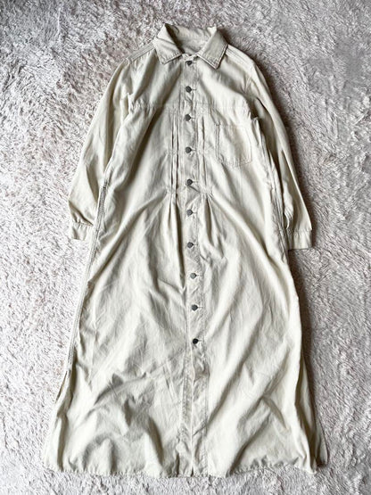 プラージュ 美品 plage コーデュロイ シャツワンピース 38 アイボリー