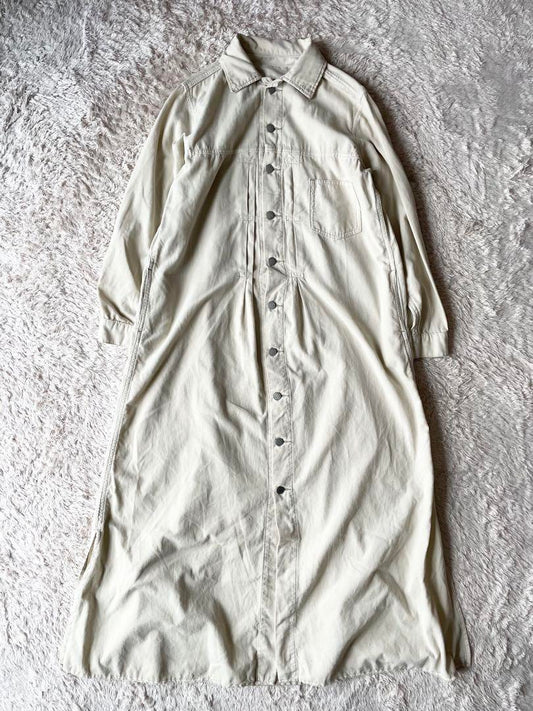 プラージュ 美品 plage コーデュロイ シャツワンピース 38 アイボリー