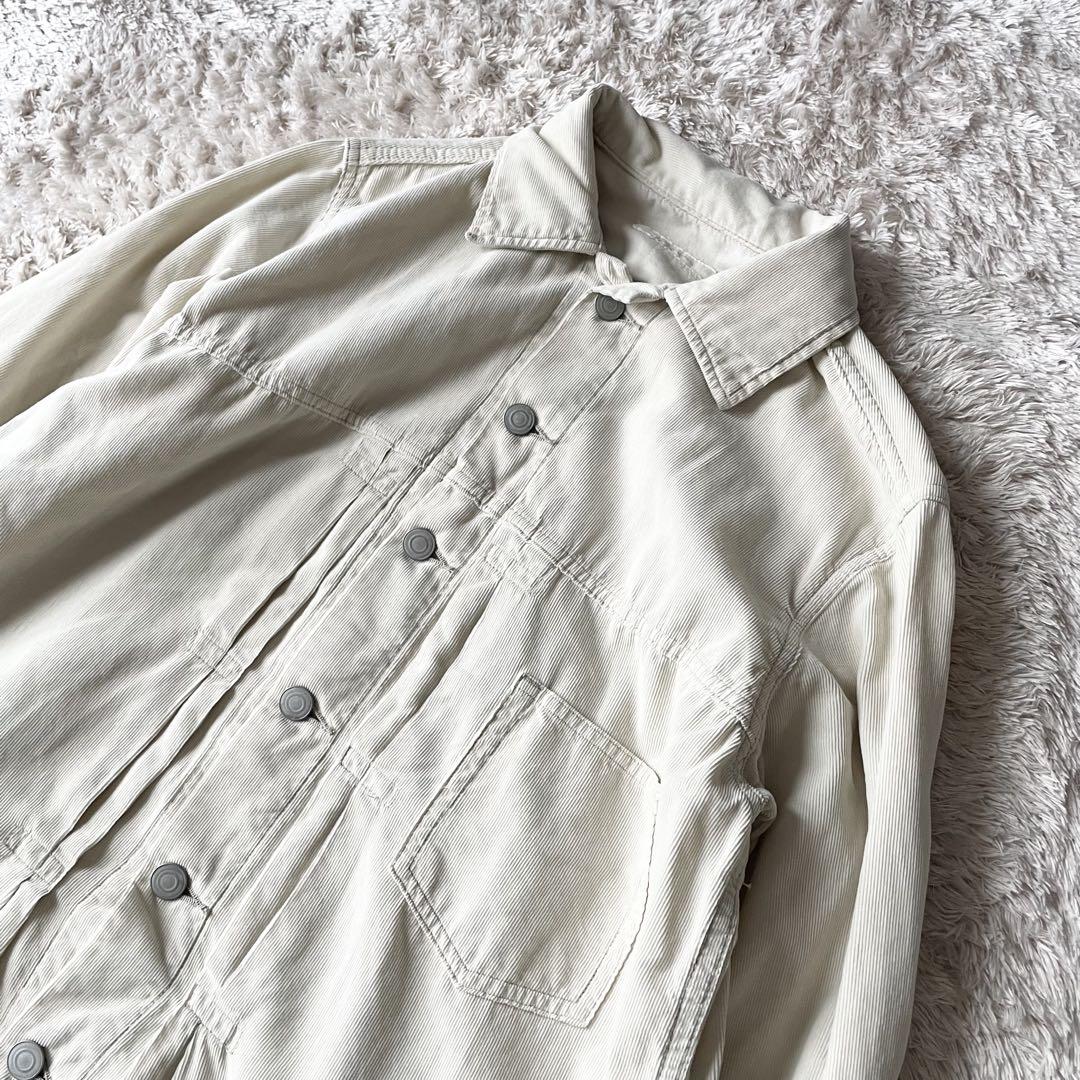 プラージュ 美品 plage コーデュロイ シャツワンピース 38 アイボリー