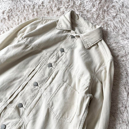 プラージュ 美品 plage コーデュロイ シャツワンピース 38 アイボリー