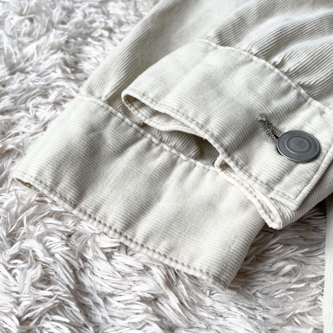 プラージュ 美品 plage コーデュロイ シャツワンピース 38 アイボリー