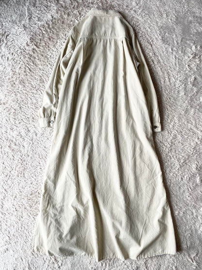 プラージュ 美品 plage コーデュロイ シャツワンピース 38 アイボリー