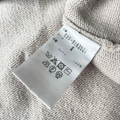 エムエイチエル 美品 MHL ロールネックコットンニット 2 ベージュ