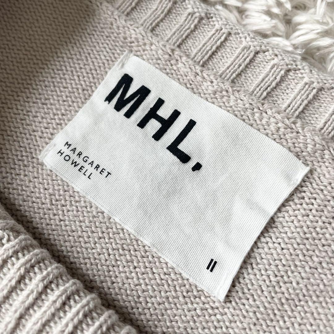 エムエイチエル 美品 MHL ロールネックコットンニット 2 ベージュ
