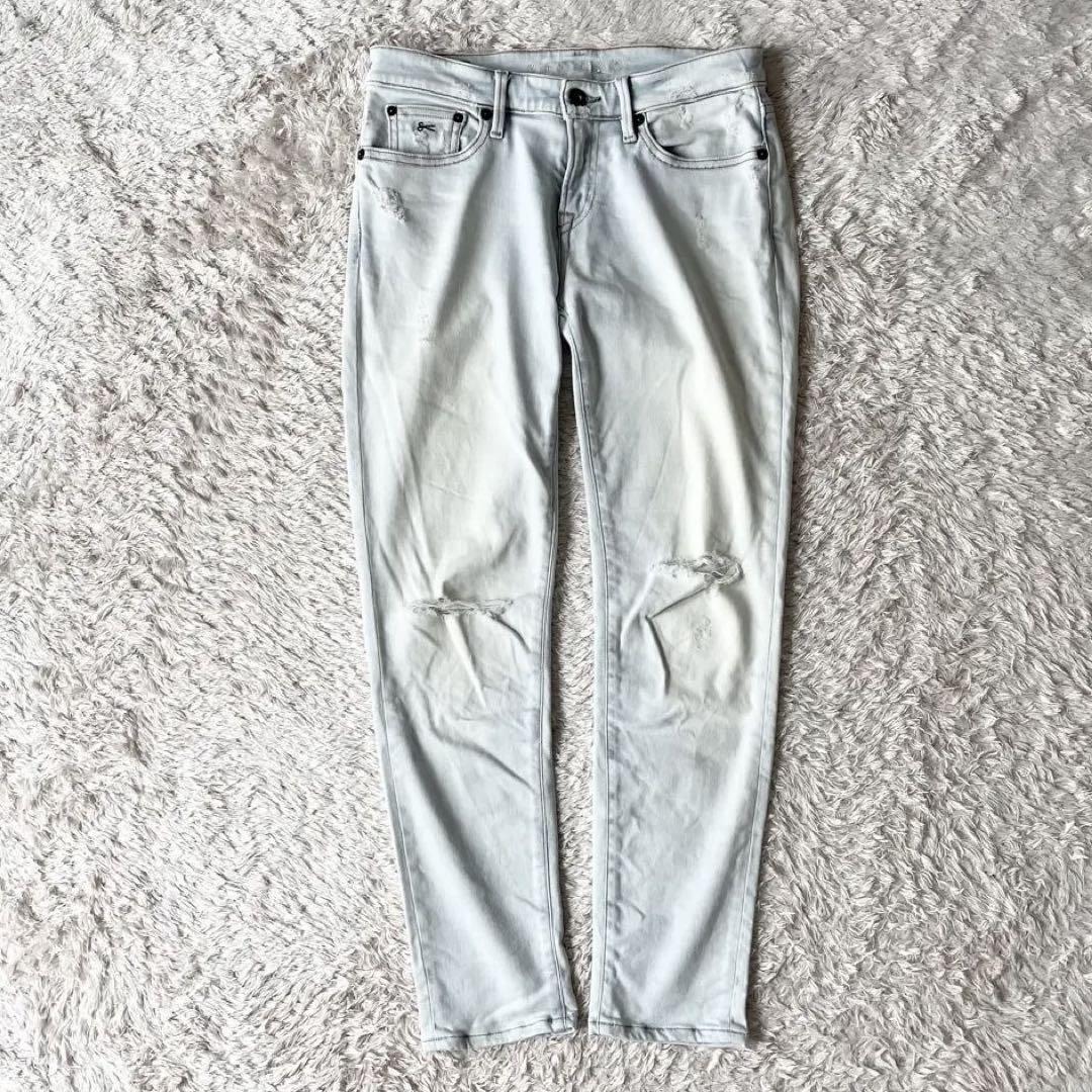 デンハム 美品 SHARP SKINNY FIT デニム W27 ダメージ加工