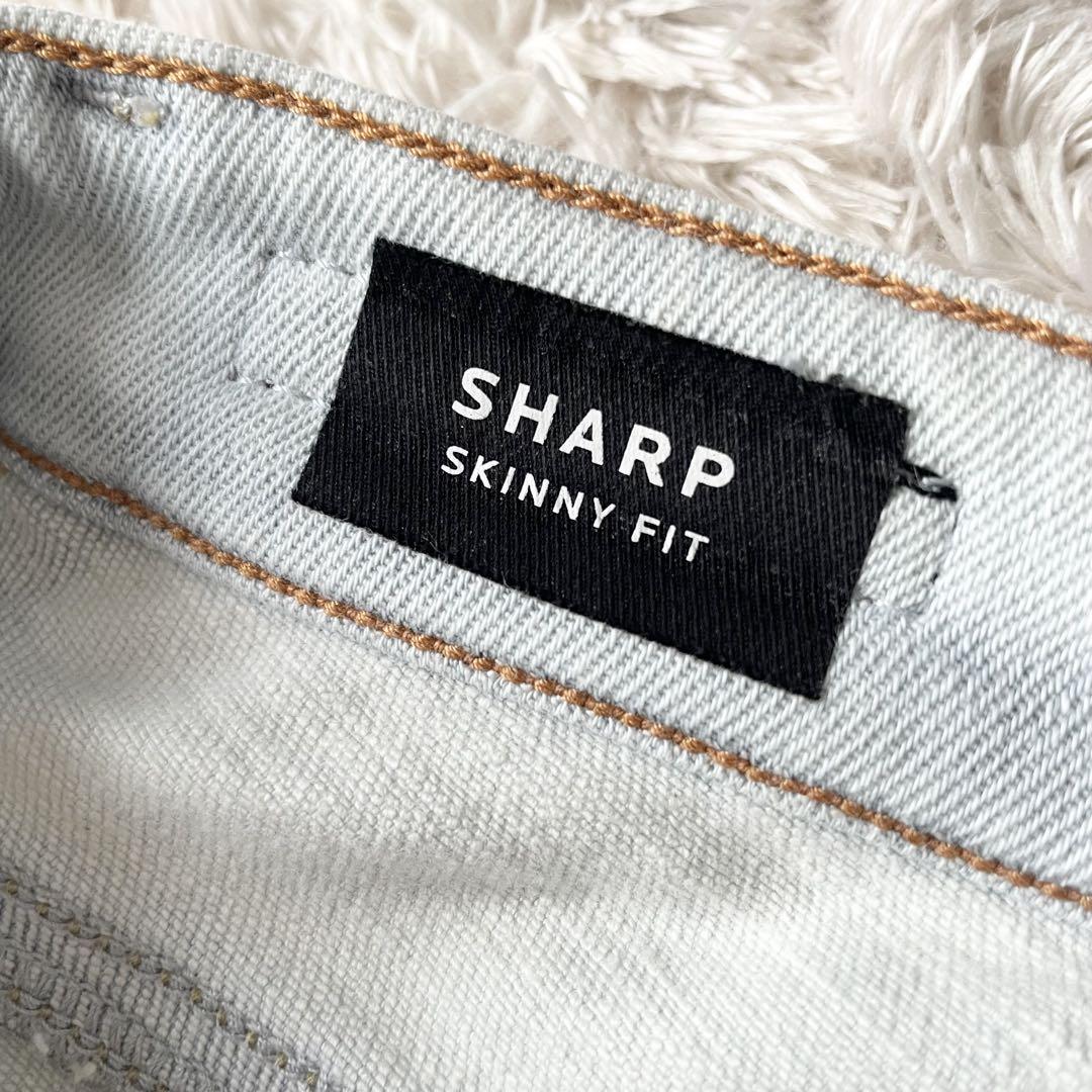 デンハム 美品 SHARP SKINNY FIT デニム W27 ダメージ加工