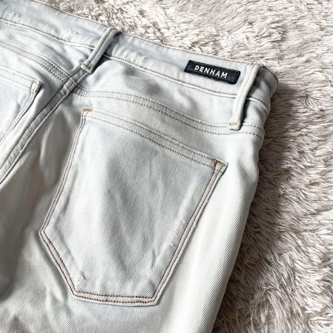 デンハム 美品 SHARP SKINNY FIT デニム W27 ダメージ加工